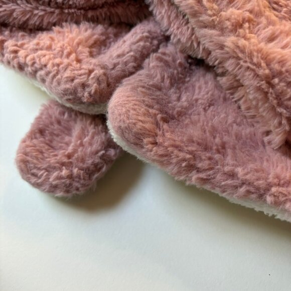 Pink Fuzzy Teddy Hooded Jacket with Ears Kids 3-4Y - Picture 7 of 9